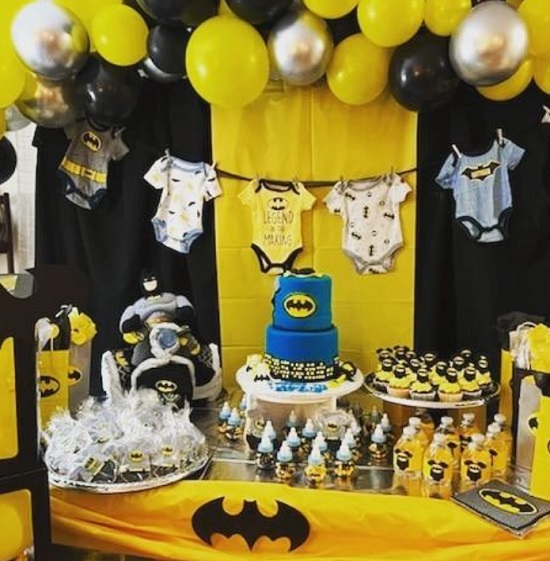 Deco baby shower temática batman